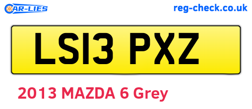 LS13PXZ are the vehicle registration plates.