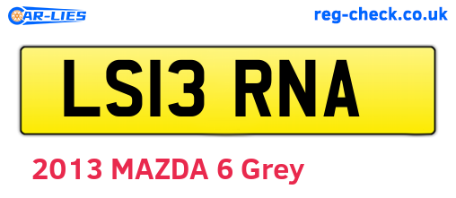 LS13RNA are the vehicle registration plates.