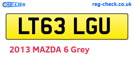 LT63LGU are the vehicle registration plates.