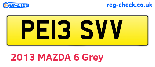 PE13SVV are the vehicle registration plates.
