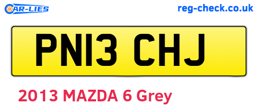 PN13CHJ are the vehicle registration plates.