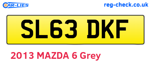 SL63DKF are the vehicle registration plates.