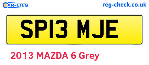 SP13MJE are the vehicle registration plates.