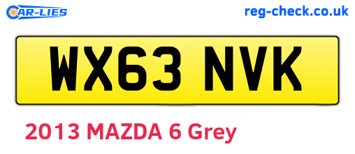 WX63NVK are the vehicle registration plates.