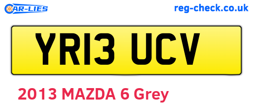 YR13UCV are the vehicle registration plates.