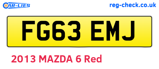 FG63EMJ are the vehicle registration plates.