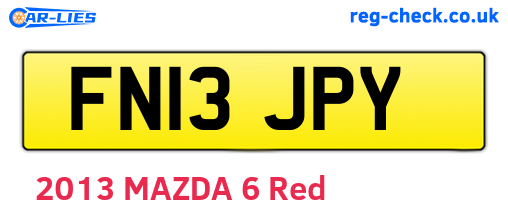 FN13JPY are the vehicle registration plates.