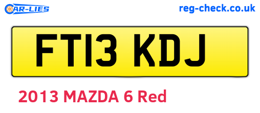 FT13KDJ are the vehicle registration plates.