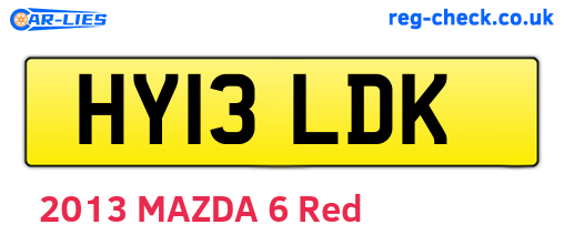 HY13LDK are the vehicle registration plates.