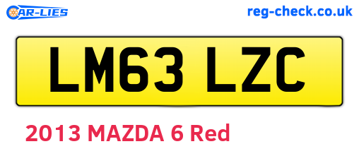LM63LZC are the vehicle registration plates.