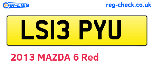LS13PYU are the vehicle registration plates.