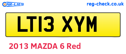 LT13XYM are the vehicle registration plates.
