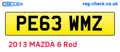 PE63WMZ are the vehicle registration plates.