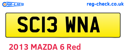 SC13WNA are the vehicle registration plates.