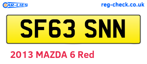 SF63SNN are the vehicle registration plates.