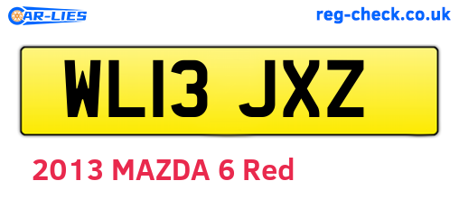 WL13JXZ are the vehicle registration plates.