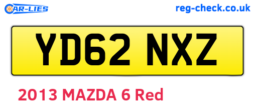 YD62NXZ are the vehicle registration plates.