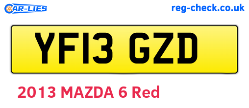 YF13GZD are the vehicle registration plates.