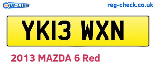 YK13WXN are the vehicle registration plates.