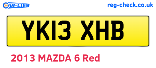 YK13XHB are the vehicle registration plates.