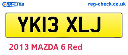 YK13XLJ are the vehicle registration plates.