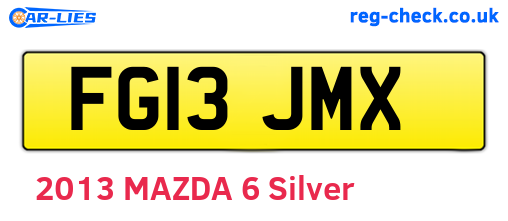 FG13JMX are the vehicle registration plates.