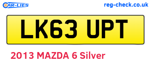 LK63UPT are the vehicle registration plates.