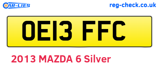 OE13FFC are the vehicle registration plates.