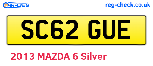 SC62GUE are the vehicle registration plates.