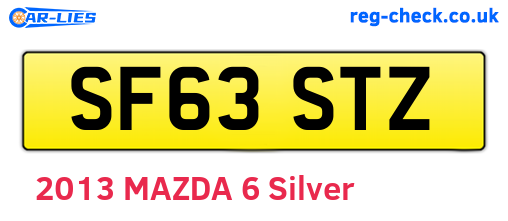 SF63STZ are the vehicle registration plates.