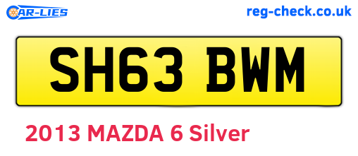 SH63BWM are the vehicle registration plates.