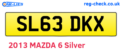 SL63DKX are the vehicle registration plates.