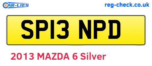 SP13NPD are the vehicle registration plates.