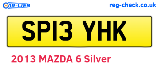 SP13YHK are the vehicle registration plates.