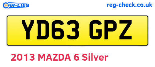 YD63GPZ are the vehicle registration plates.