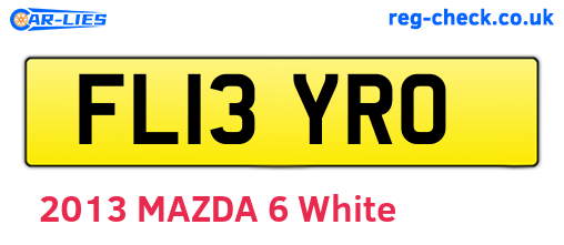 FL13YRO are the vehicle registration plates.