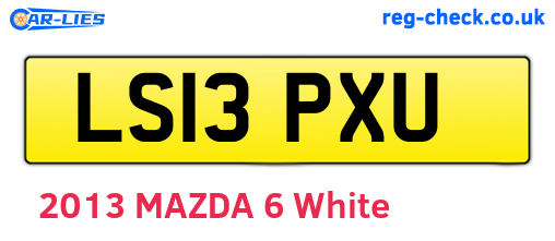 LS13PXU are the vehicle registration plates.
