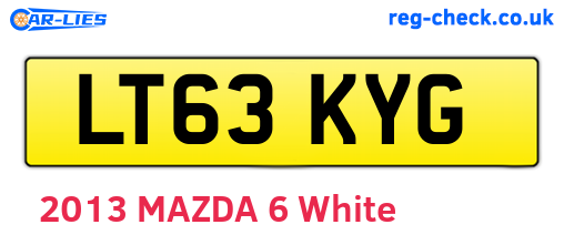 LT63KYG are the vehicle registration plates.