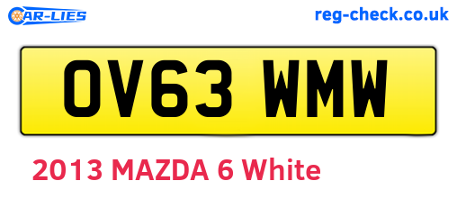 OV63WMW are the vehicle registration plates.