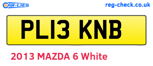 PL13KNB are the vehicle registration plates.