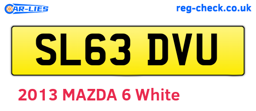 SL63DVU are the vehicle registration plates.