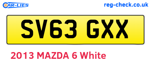 SV63GXX are the vehicle registration plates.