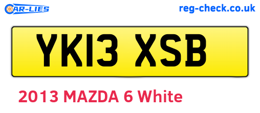 YK13XSB are the vehicle registration plates.