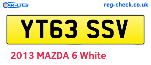 YT63SSV are the vehicle registration plates.