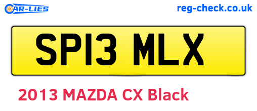 SP13MLX are the vehicle registration plates.