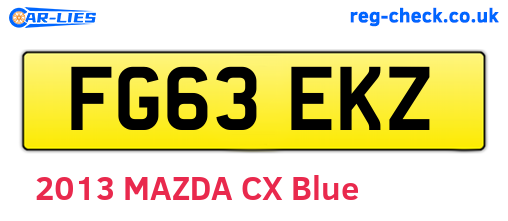 FG63EKZ are the vehicle registration plates.