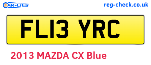 FL13YRC are the vehicle registration plates.