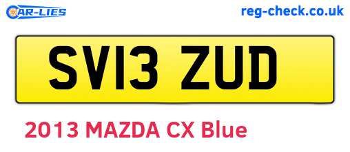 SV13ZUD are the vehicle registration plates.