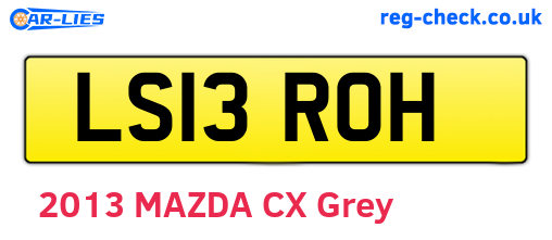 LS13ROH are the vehicle registration plates.