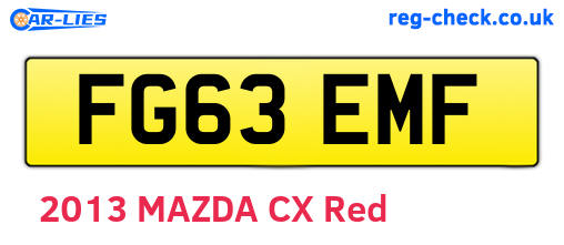 FG63EMF are the vehicle registration plates.